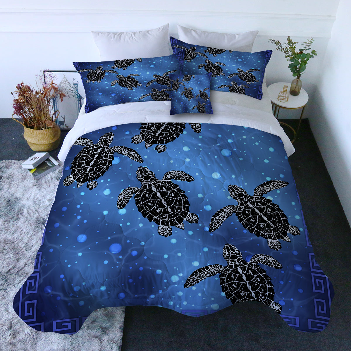 Sea Turtle Voyage Comforter with Shams and Pillow Cover