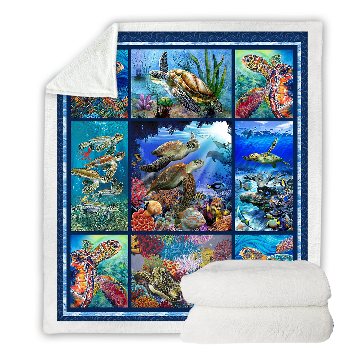 Sea Turtle Living Bedspread Blanket