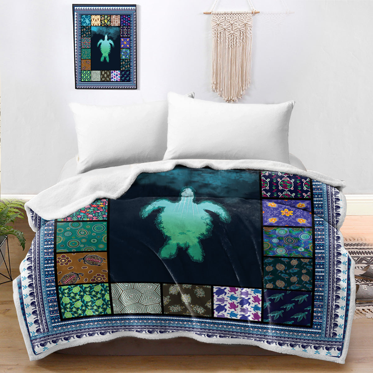 Turtle Dreaming Bedspread Blanket
