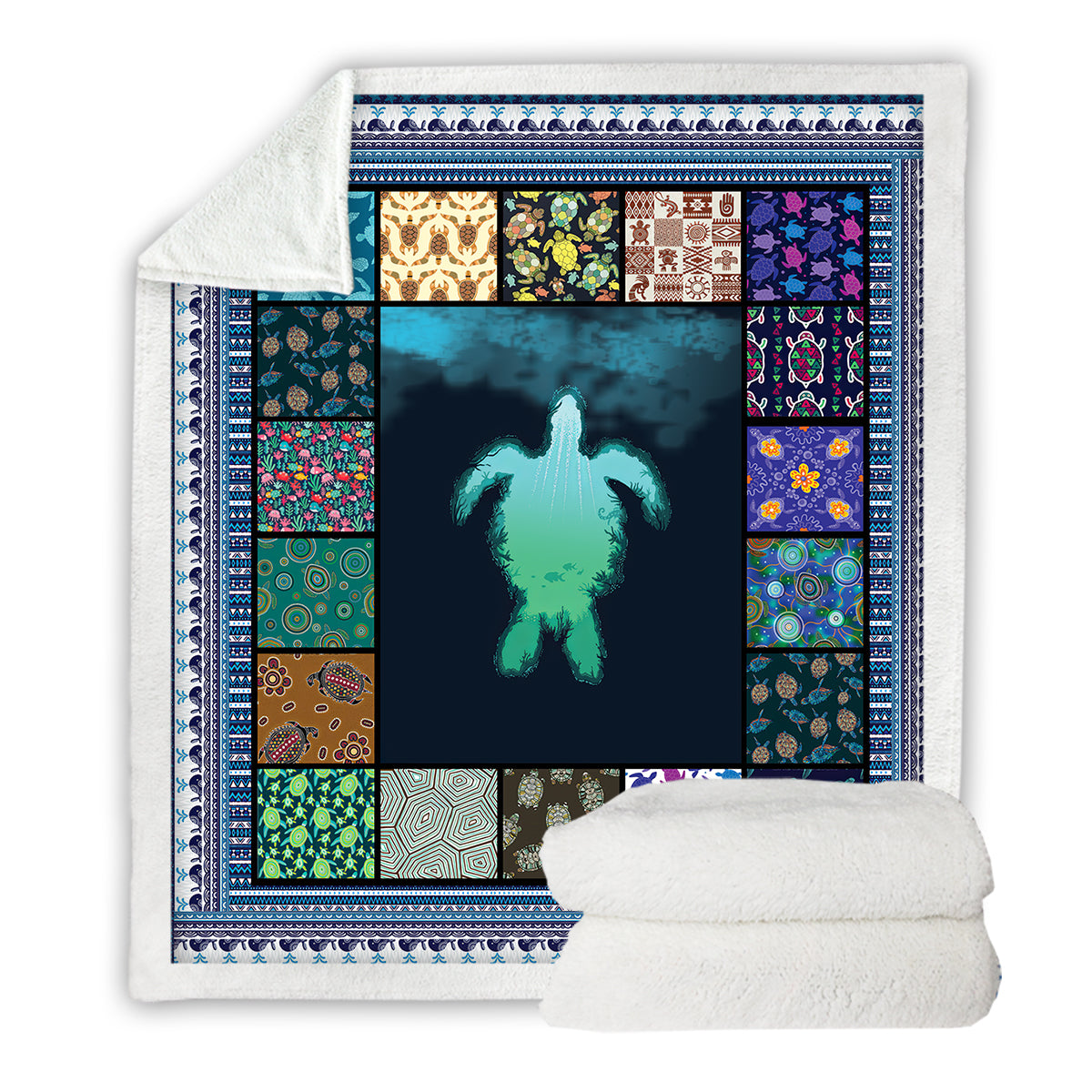 Turtle Dreaming Soft Sherpa Blanket
