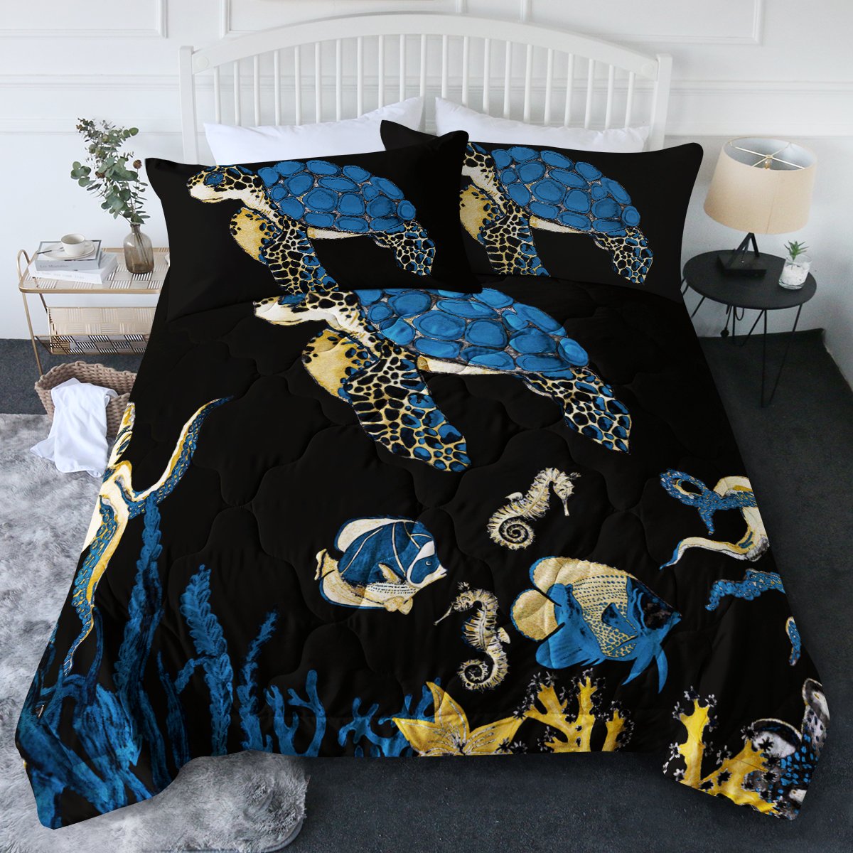 Sea Turtle Blues Comforter Set