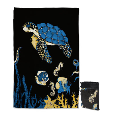 Sea Turtle Blues Sand Free Towel