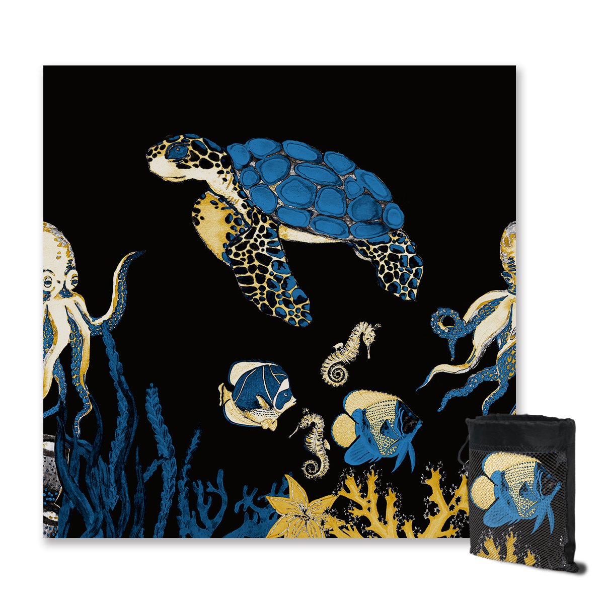 Sea Turtle Blues Sand Free Towel