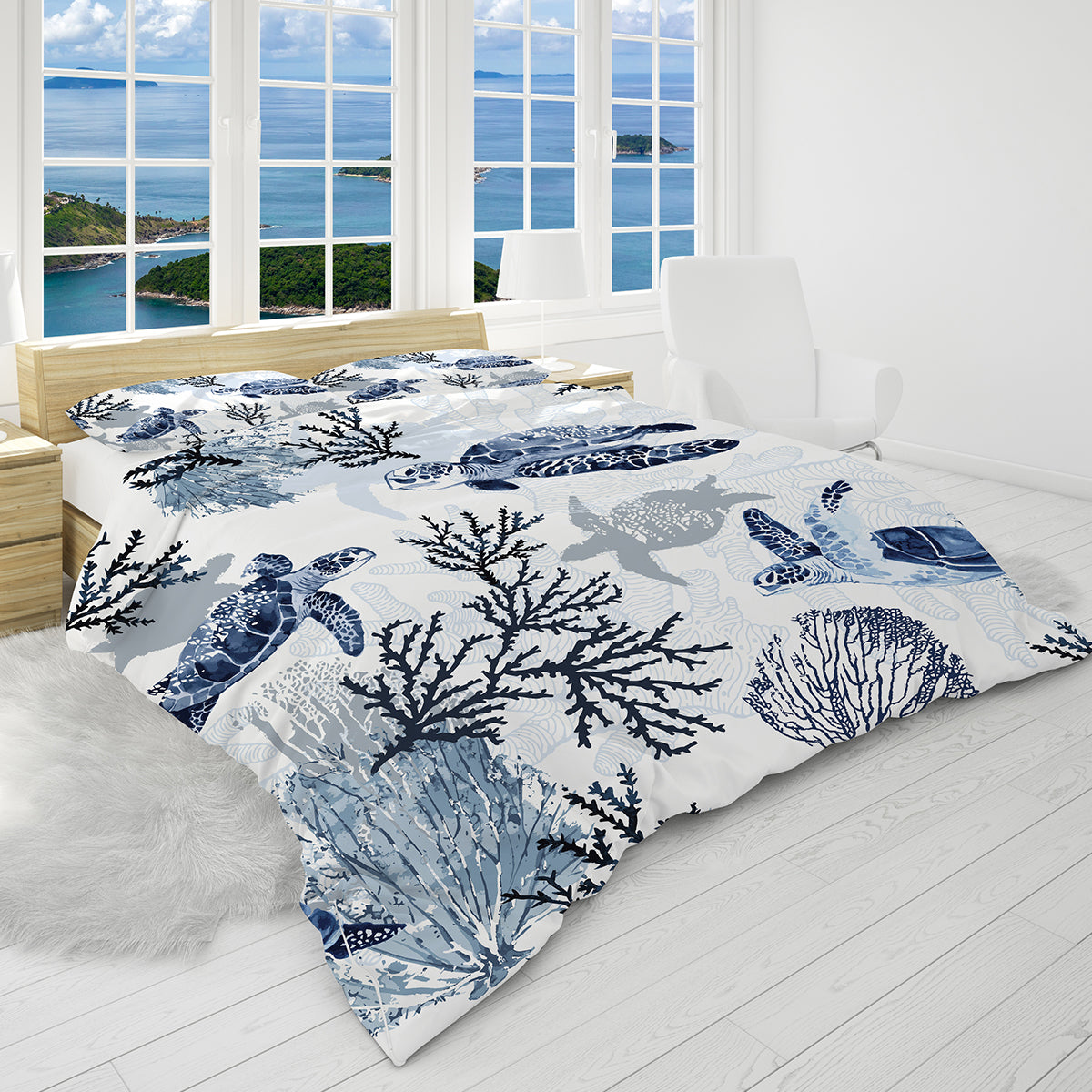 Sea Turtle Wonders Reversible Bedcover Set