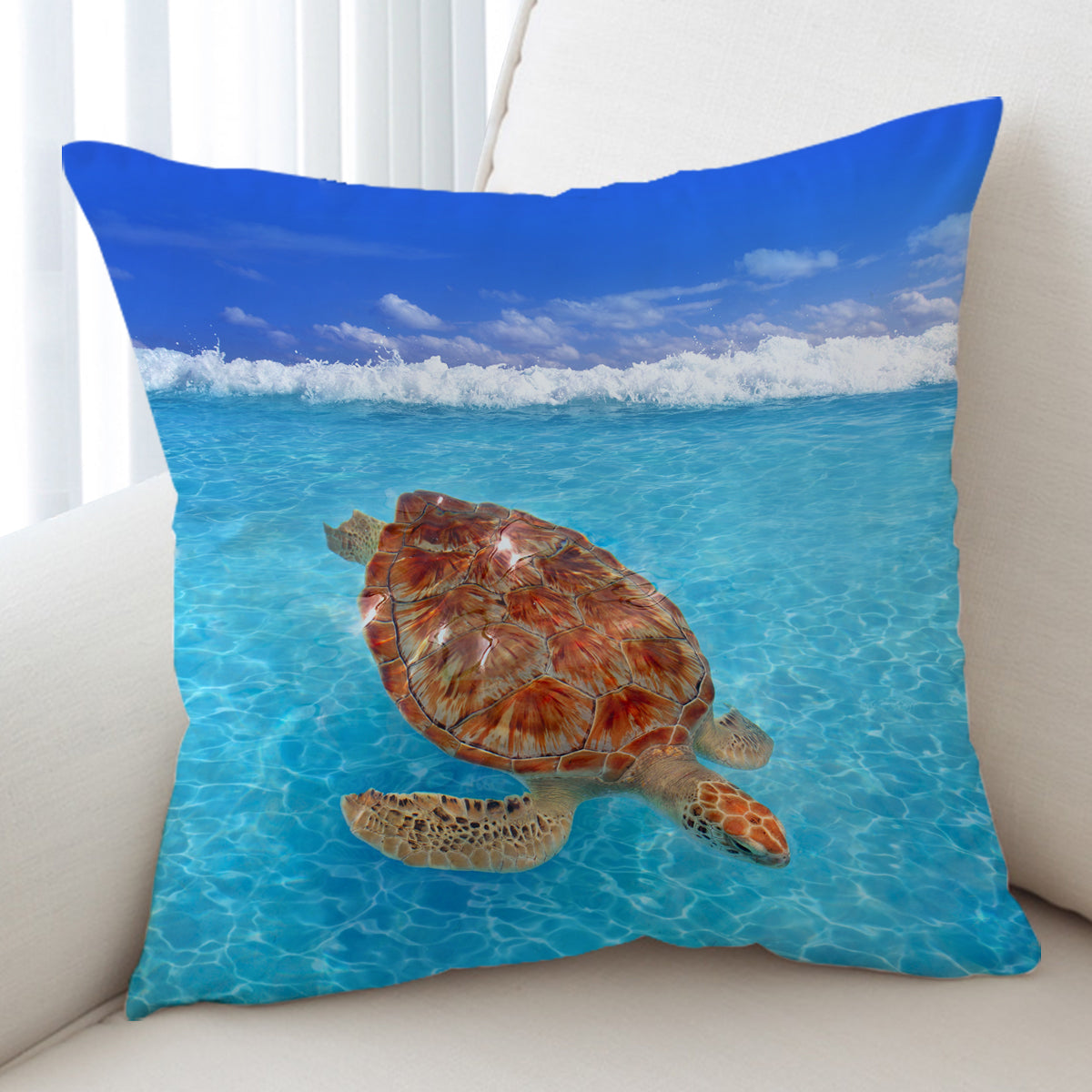 Sea Turtle Comforter with Shams and Pillow Cover
