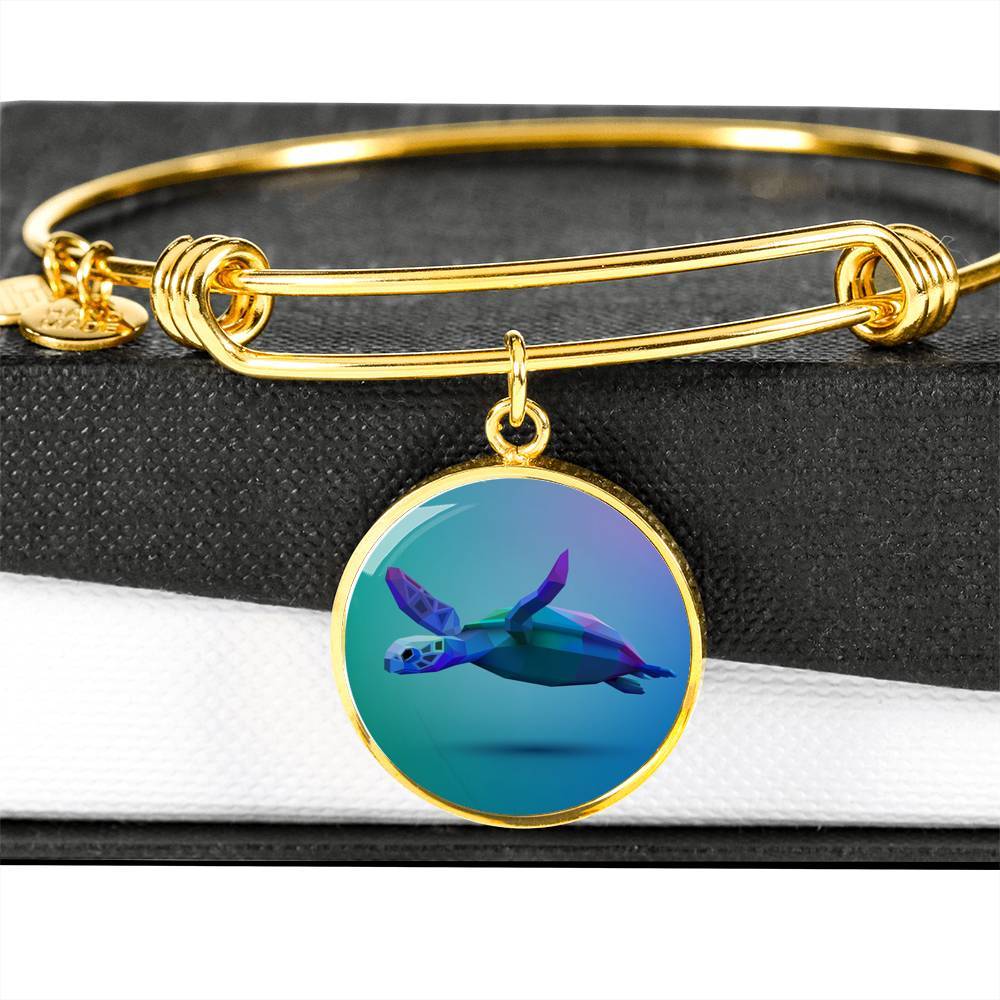Sea Turtle Glide Bangle Bracelet