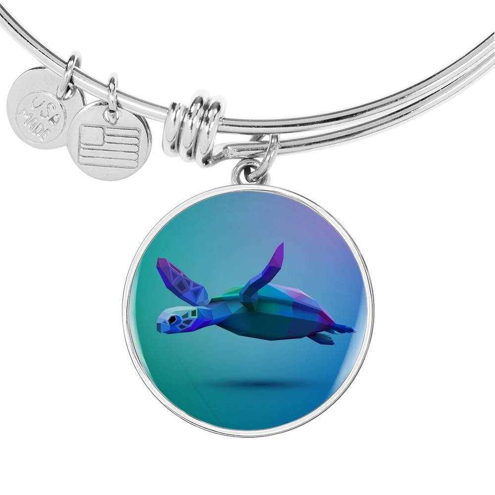 Sea Turtle Glide Bangle Bracelet