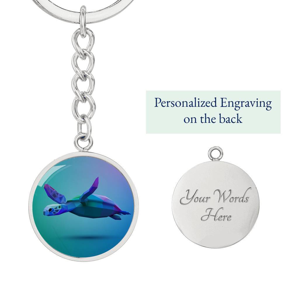 Sea Turtle Glide Beachy Keychain
