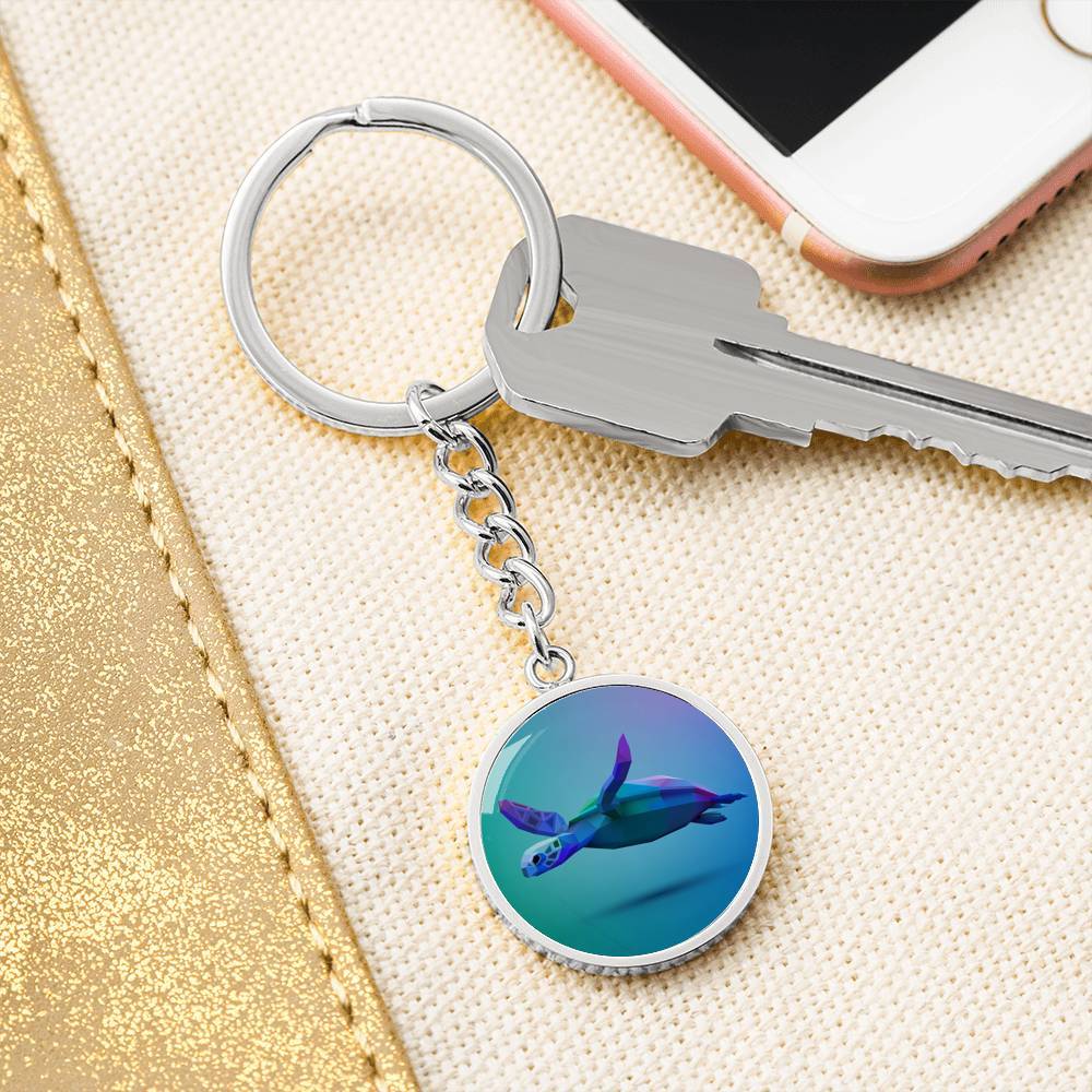 Sea Turtle Glide Beachy Keychain