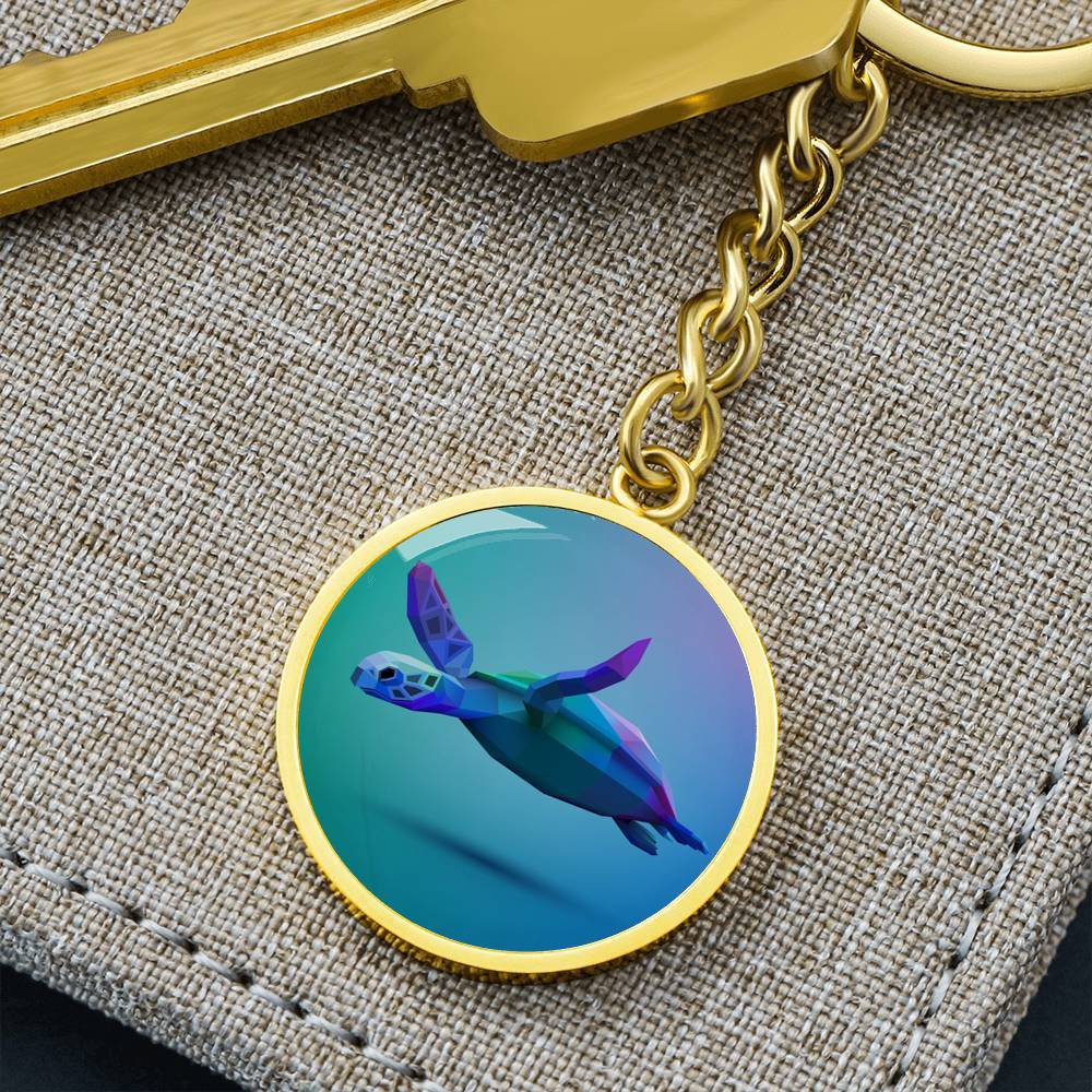 Sea Turtle Glide Beachy Keychain