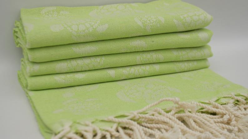 Sea Turtle Green 100% Cotton Towel