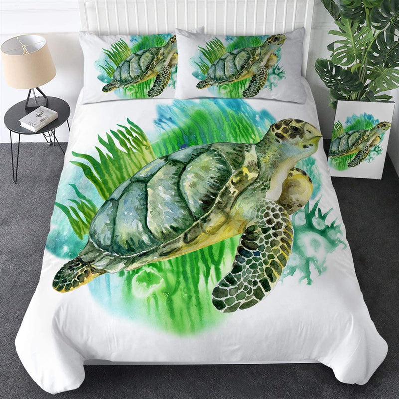 Sea Turtle Greens Bedding Set