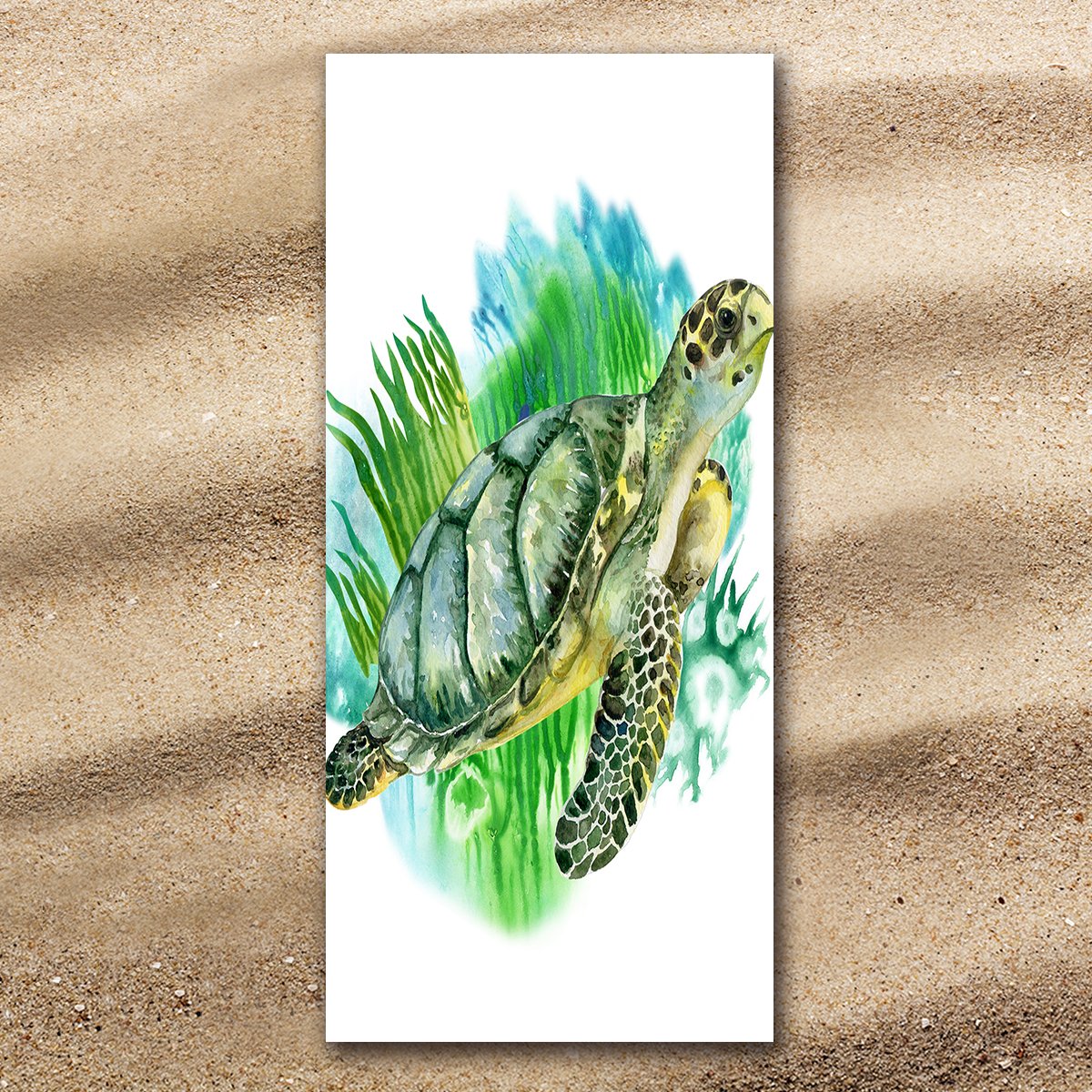 Sea Turtle Greens Extra Large Towel