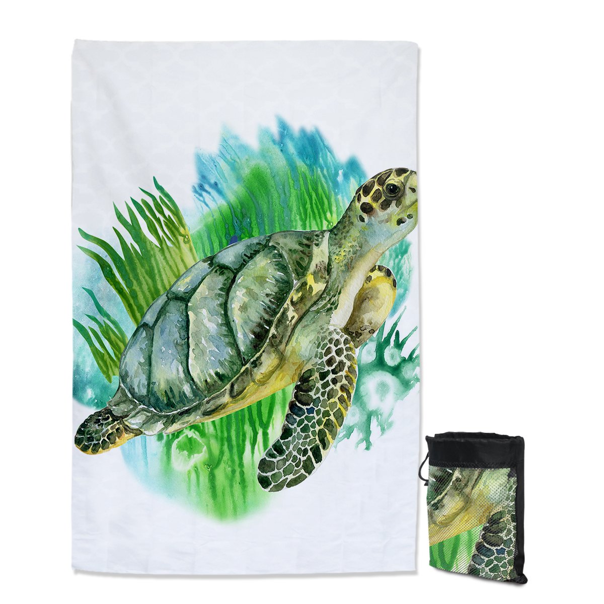 Sea Turtle Greens Sand Free Towel
