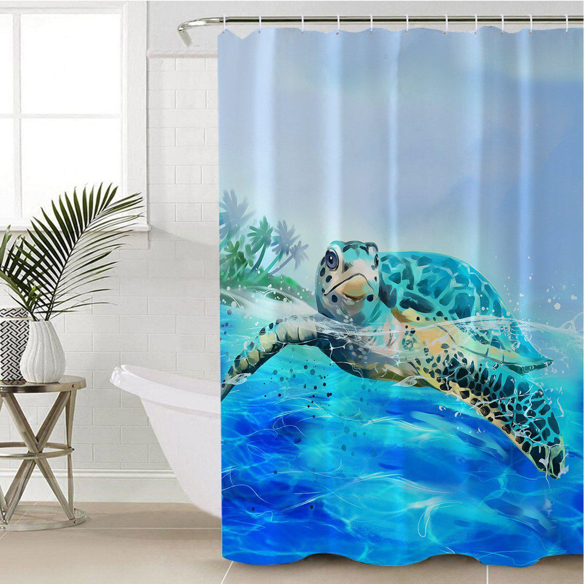 Shower Curtain - Sea Turtle Life by Coastal Passion