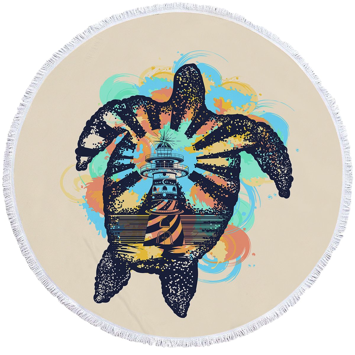 Sea Turtle Lighthouse Towel + Backpack
