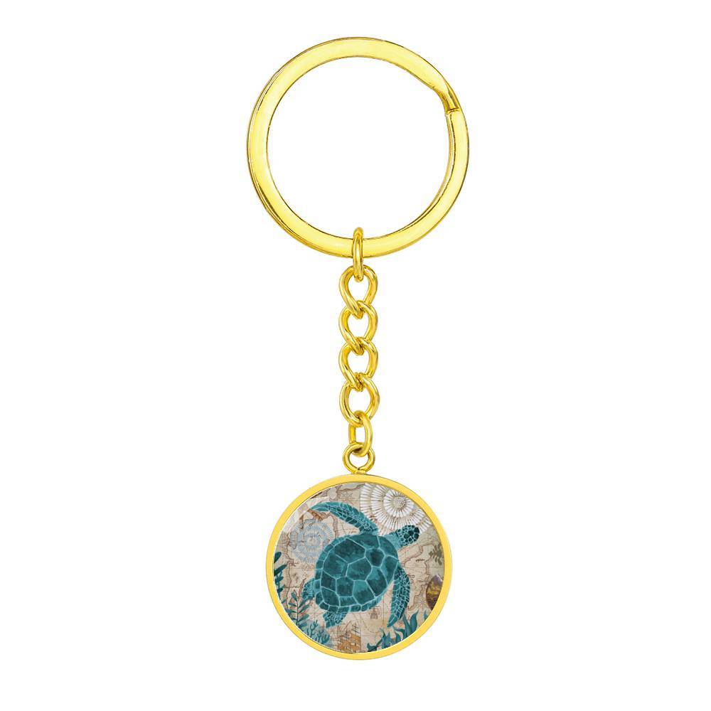 Sea Turtle Love Beachy Keychain
