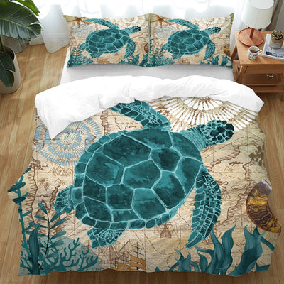 Sea Turtle Love Duvet Cover Set