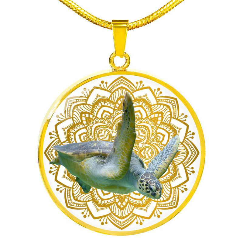 Sea Turtle Mandala Necklace