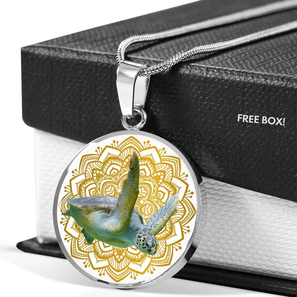 Sea Turtle Mandala Necklace