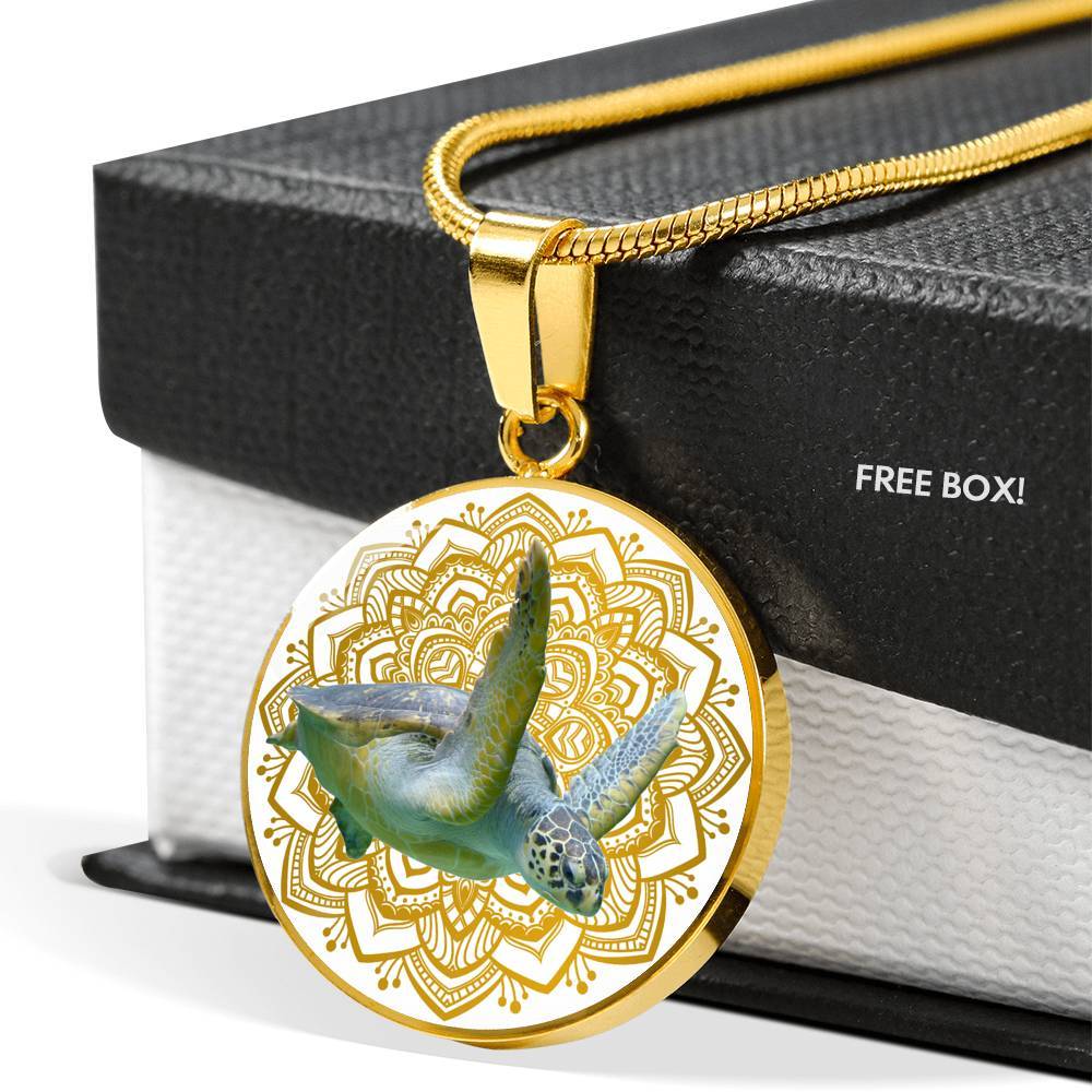 Sea Turtle Mandala Necklace