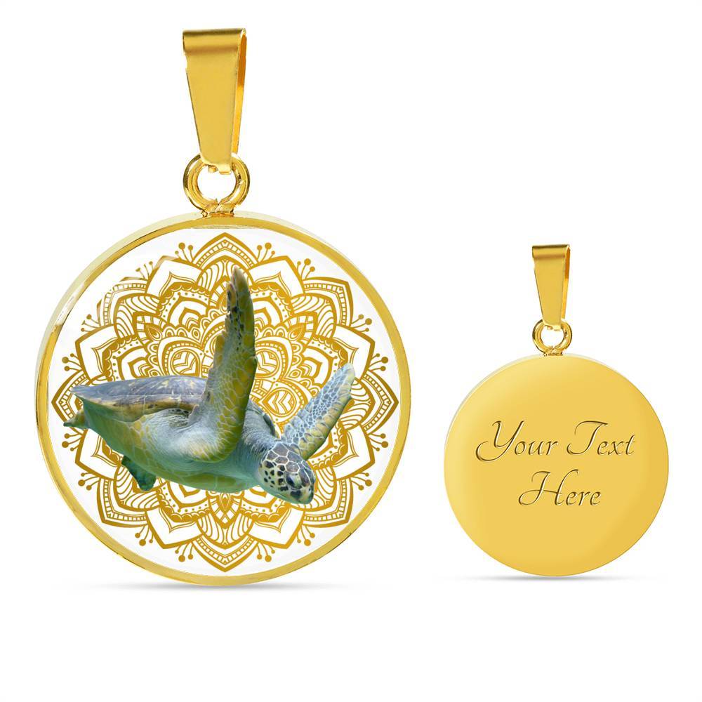 Sea Turtle Mandala Necklace