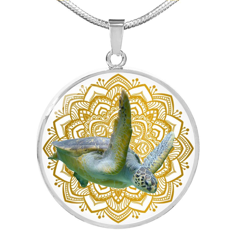 Sea Turtle Mandala Necklace