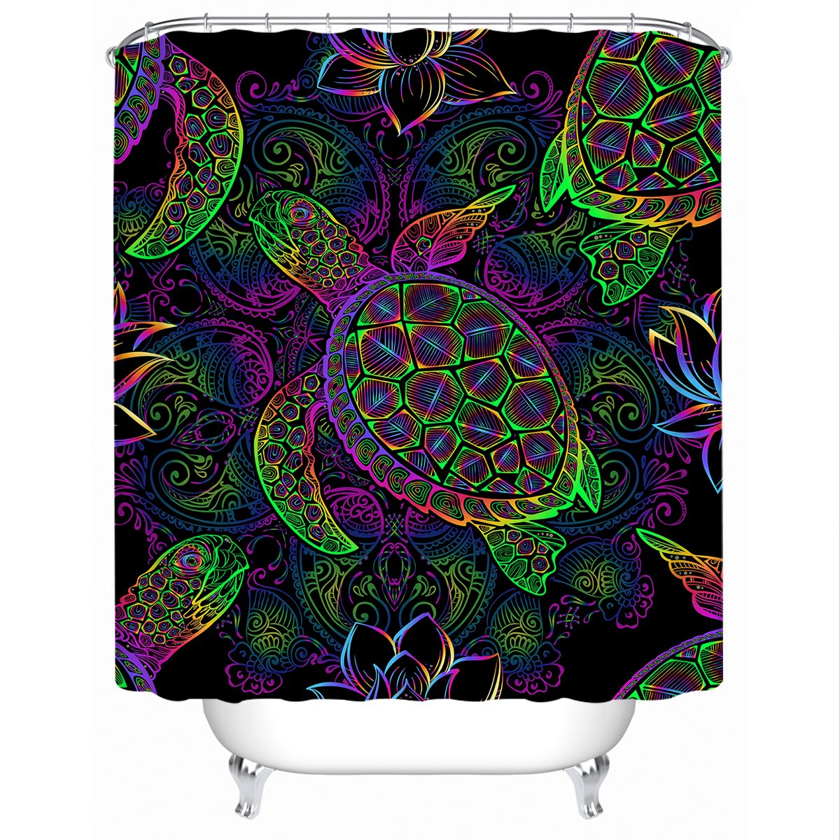Sea Turtle Mysteries Shower Curtain
