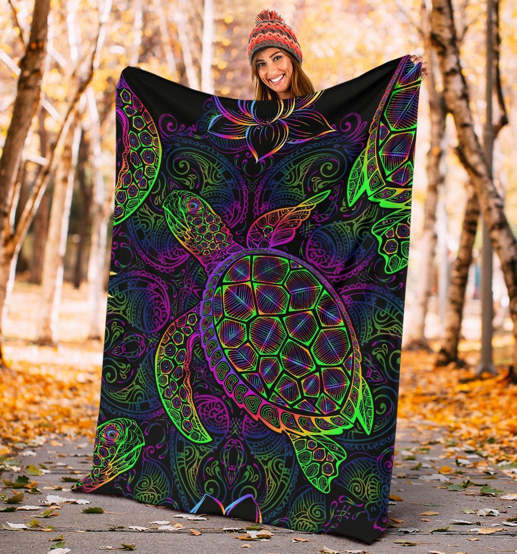 Sea Turtle Mysteries Soft Sherpa Blanket