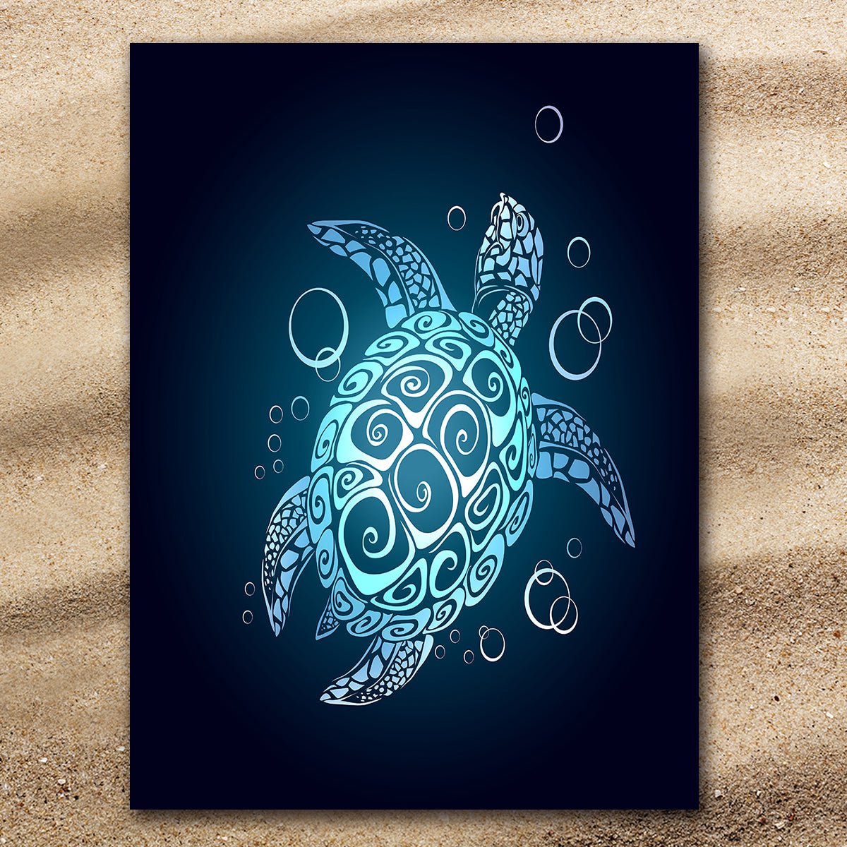 Black Turtle Twist Extra Large Towel