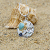 Sea Turtle Necklace with Larimar, Lapis Lazuli, Blue Topaz