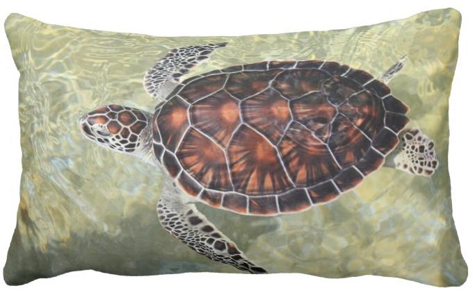Sea Turtle Photo Pillow Cover