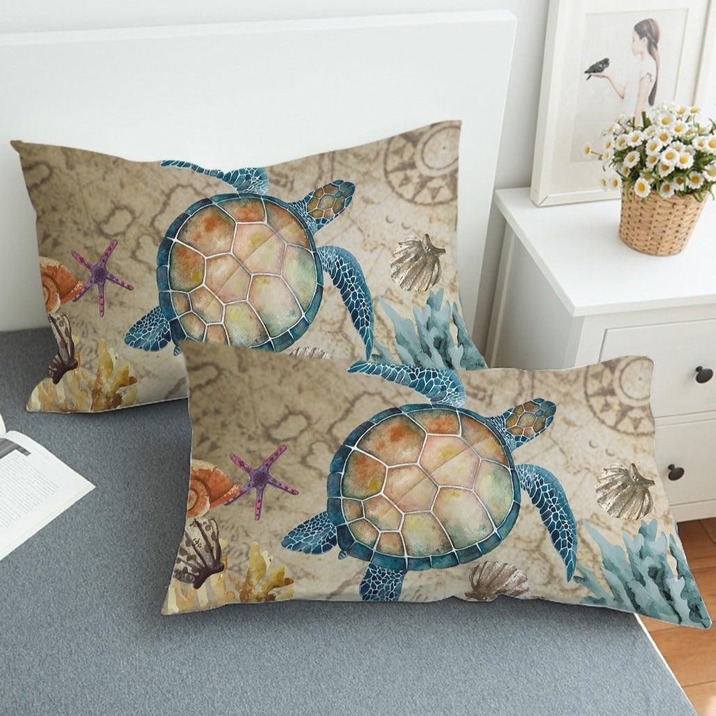 Sea Turtle Island Sheet Set