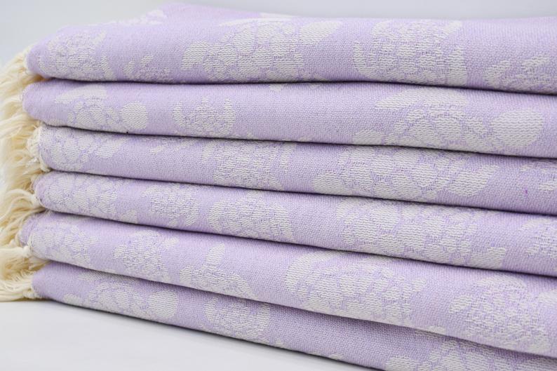 Sea Turtle Purple 100% Cotton Towel