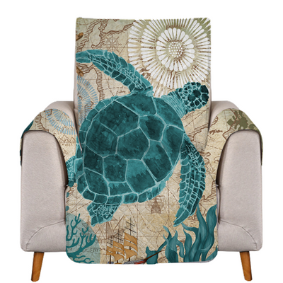 Sea Turtle Love Sofa Cover