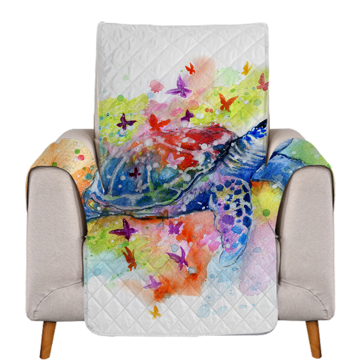 Sea Turtle Splash Sofa Cover