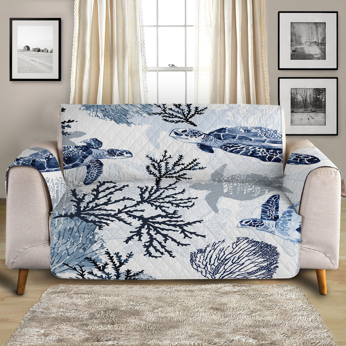 Sea Turtle Wonders Sofa Cover