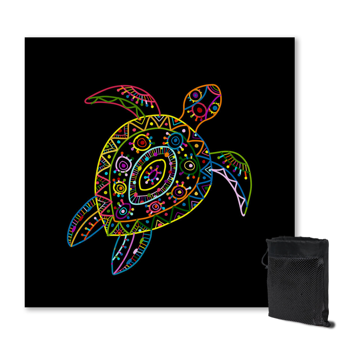 Tribal Turtle Sand Free Towel