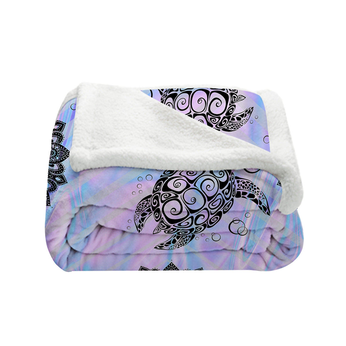 Rainbow Turtle Twist Bedspread Blanket