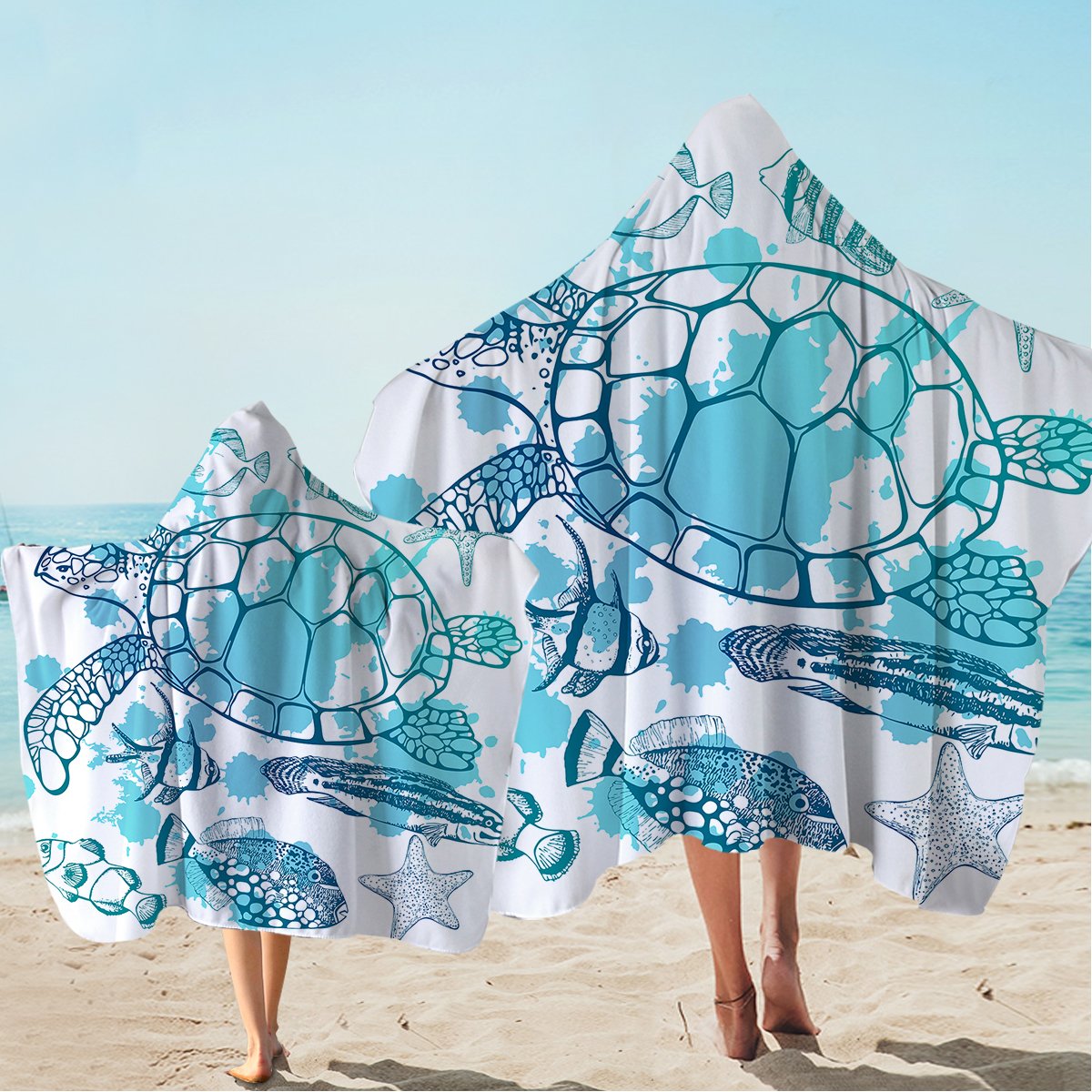 Sea Turtle Society Hooded Towel