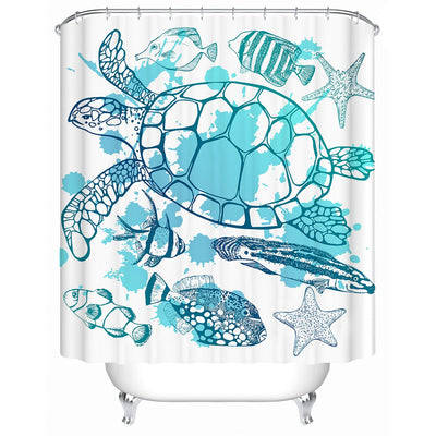 Sea Turtle Society Shower Curtain