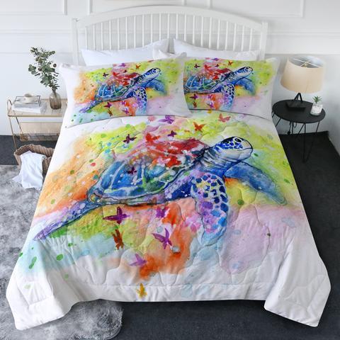 Sea Turtle Splash Comforter Set