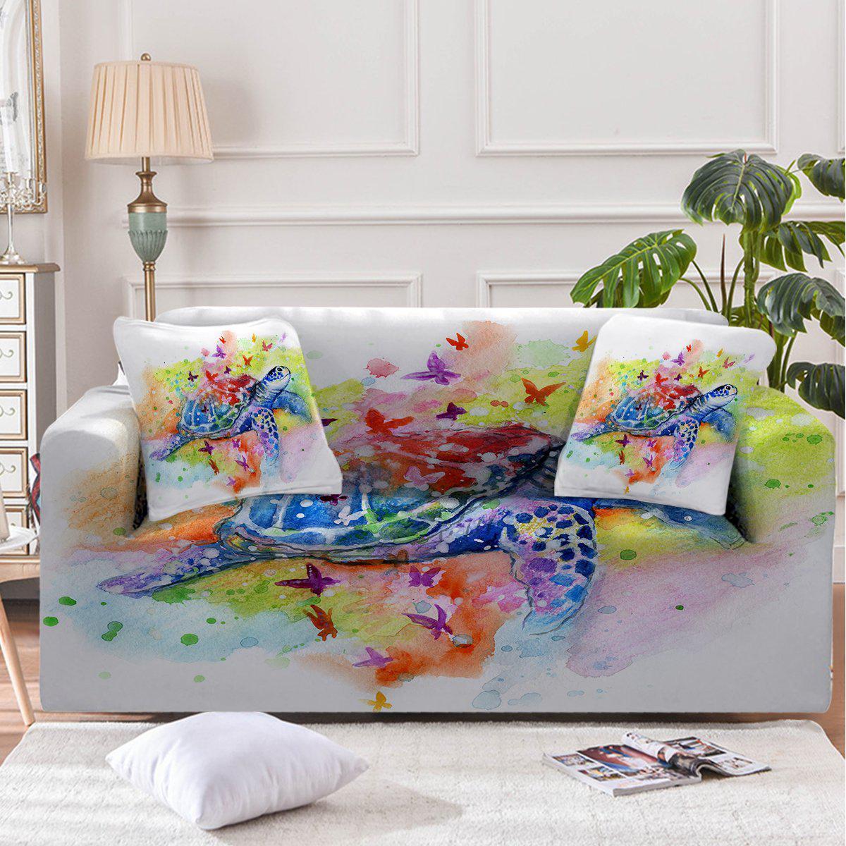 Sea Turtle Splash Couch Cover