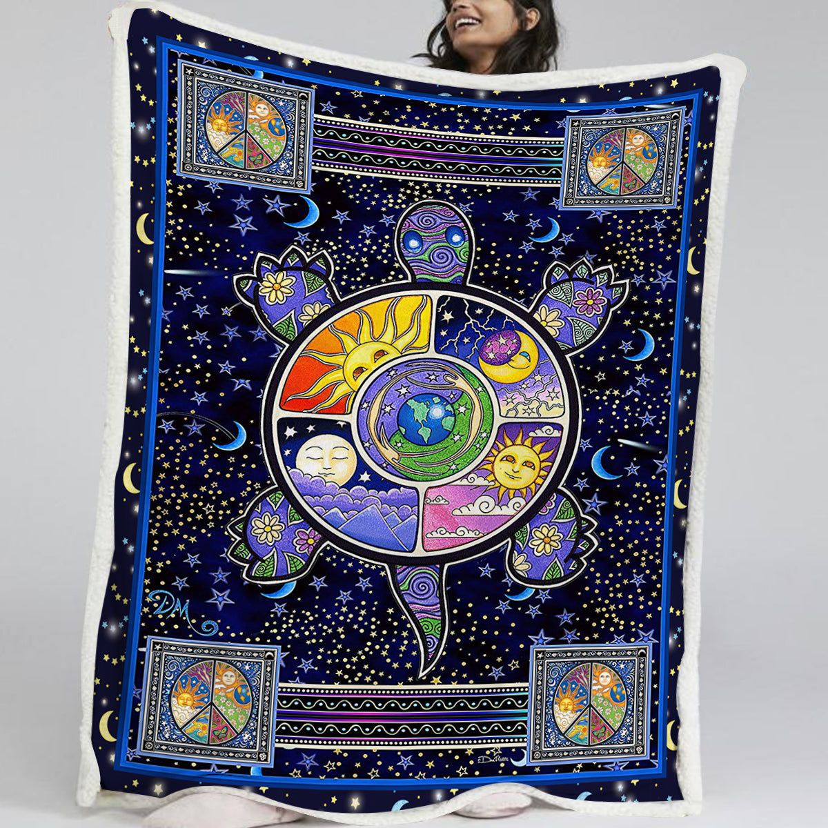 Sea Turtle World Soft Sherpa Blanket