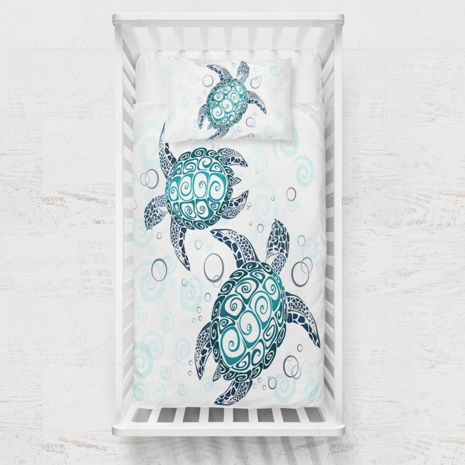 Sea Turtle Twist Crib Bedding