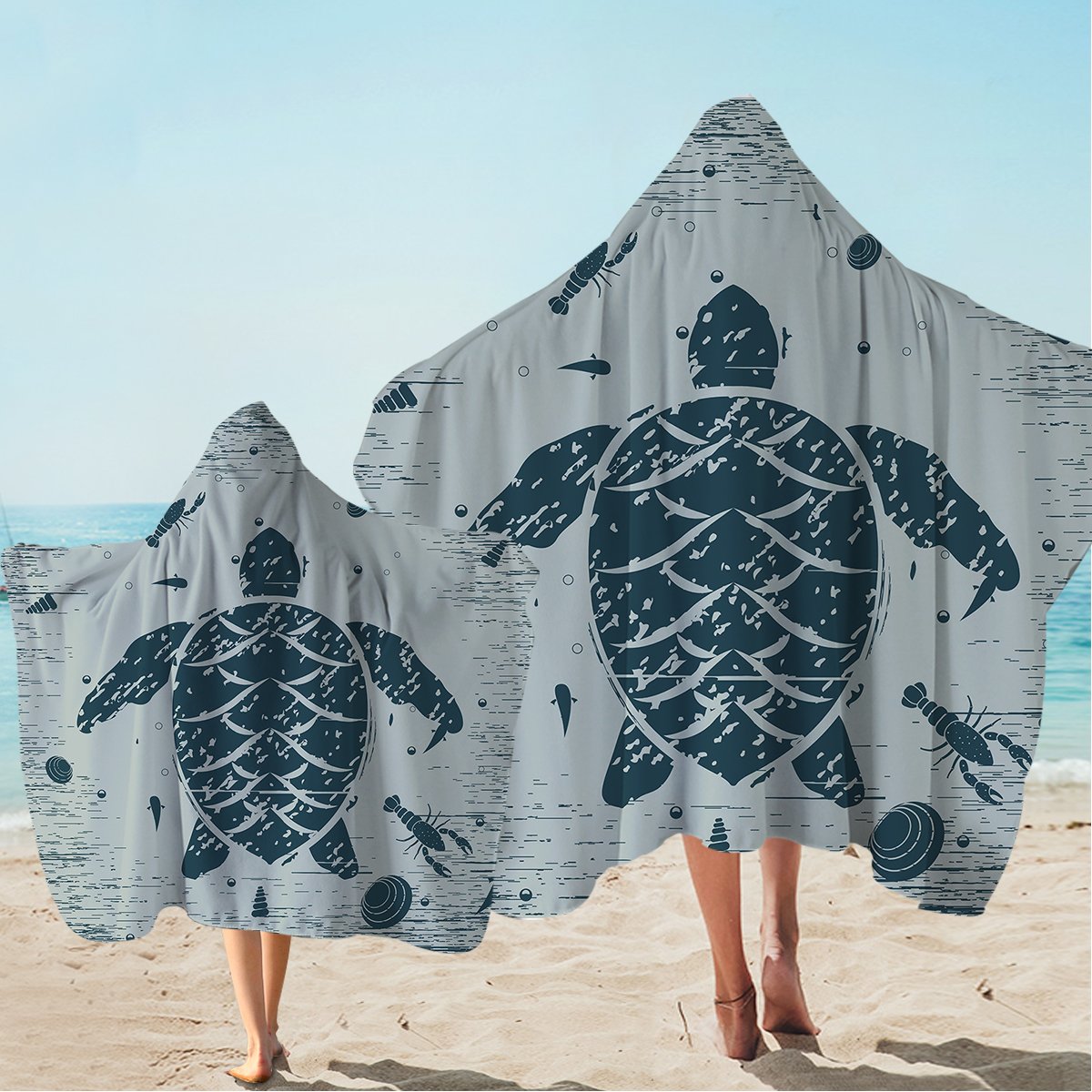 Sea Turtle Treasure Hooded Towel