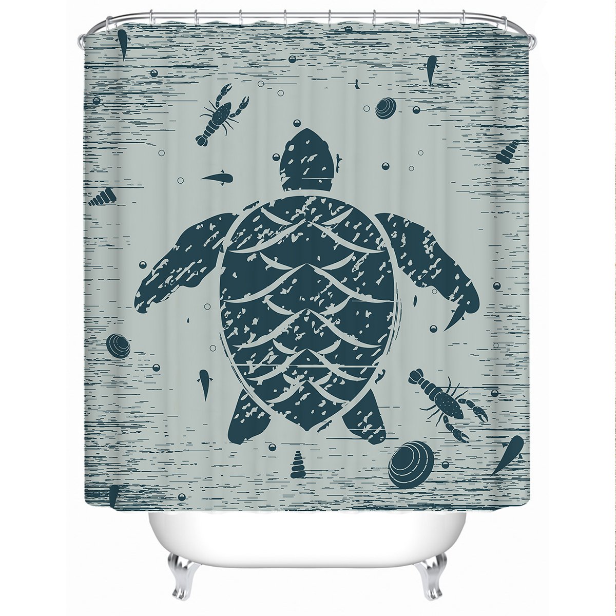 Sea Turtle Treasure Shower Curtain