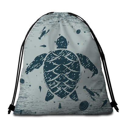 Sea Turtle Treasure Towel + Backpack