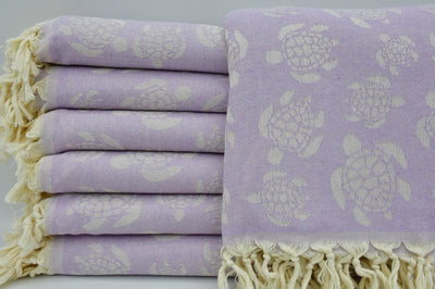Sea Turtle Lilac 100% Cotton Towel