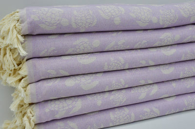 Sea Turtle Lilac 100% Cotton Towel